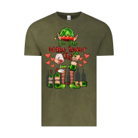 Vintage Olive im the wine lover elf Vintage Tee - FaDigitalArtStudio