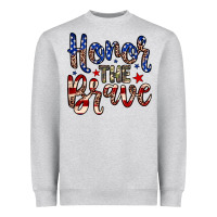 Heather Grey Honor the brave Heavyweight Sweatshirt - Neo Western