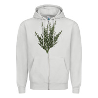 Dove Grey Botanical Sagebrush Illustrations Zipper Hoodie - LillyAllenDesigns