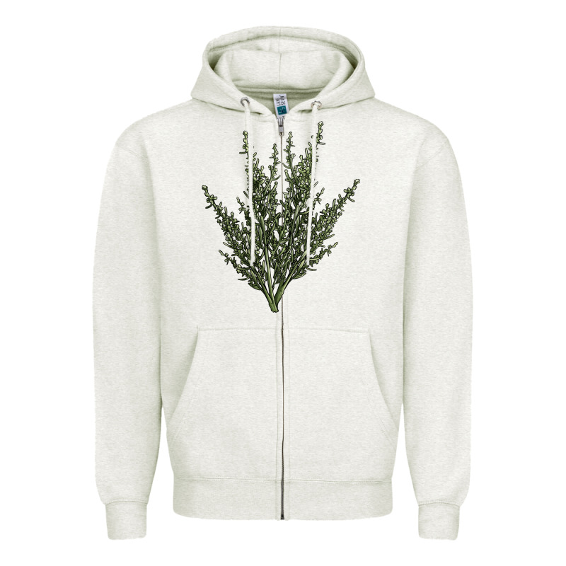 Botanical Sagebrush Illustrations Zipper Hoodie by LillyAllenDesigns | Teevron