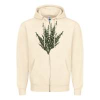 Sandshell Botanical Sagebrush Illustrations Zipper Hoodie - LillyAllenDesigns
