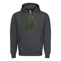 Smoke Botanical Sagebrush Illustrations Zipper Hoodie - LillyAllenDesigns