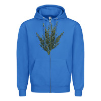 True Royal Botanical Sagebrush Illustrations Zipper Hoodie - LillyAllenDesigns