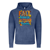 Vintage Denim fall breeze autumn leaves Vintage Hoodie - Zillion Design Studio