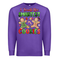 Purple teach the smartest cookies Premium Sweatshirt - MaliasSmallBusiness