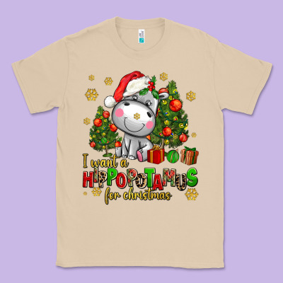 I Want A Hippopotamus For Christmas Classic Tee Designed By Adodesignshop