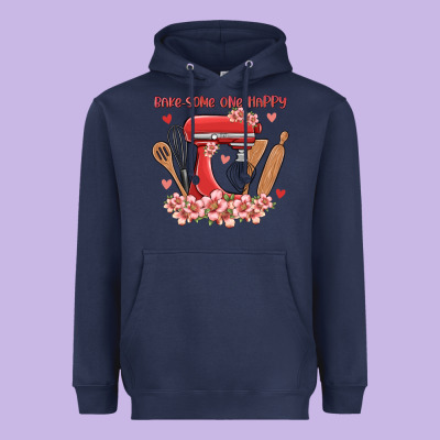 Bake Same One Happy Heavyweight Hoodie Designed By Maliassmallbusiness