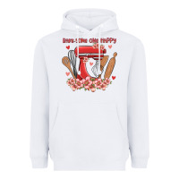 White bake same one happy Heavyweight Hoodie - MaliasSmallBusiness