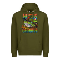 Army Green Hocus Croakus Halloween Frog Premium Hoodie - LillyAllenDesigns