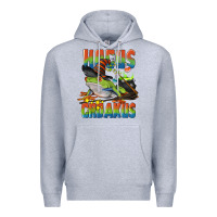 Heather Grey Hocus Croakus Halloween Frog Premium Hoodie - LillyAllenDesigns