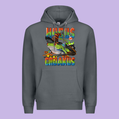 Hocus Croakus Halloween Frog Premium Hoodie Designed By Lillyallendesigns