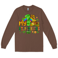 Chestnut my first st patricks day with coins and shamrocks Long Sleeve Tee - AdoDesignShop