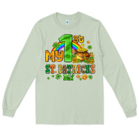 Matcha my first st patricks day with coins and shamrocks Long Sleeve Tee - AdoDesignShop