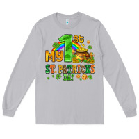 Moon Dust my first st patricks day with coins and shamrocks Long Sleeve Tee - AdoDesignShop