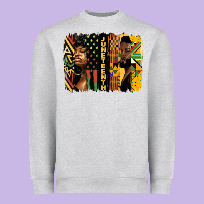 Juneteenth Brush Stroke Heavyweight Sweatshirt Designed By Hra Design Shop