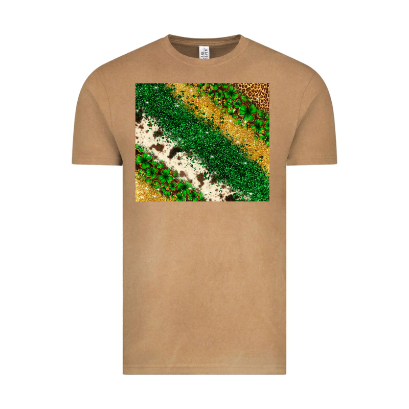 St. Patrick's Day Leopard Cowhide Glitter Tumbler Vintage Tee by Neo Western | Teevron