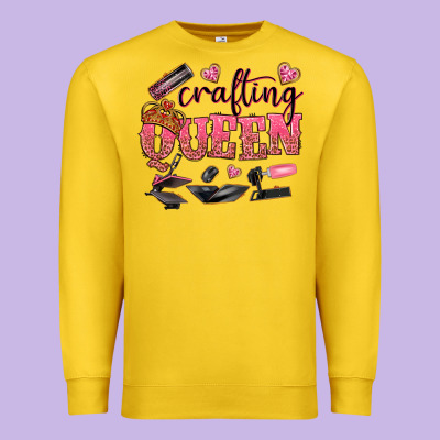 Crafting Queen Premium Sweatshirt Designed By Nancycooperartshop