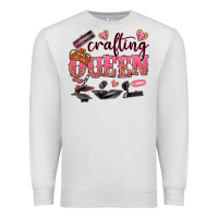Oatmeal Heather crafting queen Premium Sweatshirt - NancyCooperArtShop