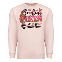 Pale Pink crafting queen Premium Sweatshirt - NancyCooperArtShop