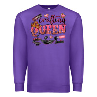 Purple crafting queen Premium Sweatshirt - NancyCooperArtShop