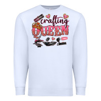 White crafting queen Premium Sweatshirt - NancyCooperArtShop