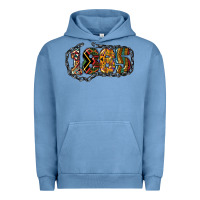 Pigment Pebble Blue 1865 juneteenth Urban Hoodie - NancyCooperArtShop