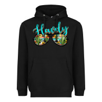 Black western howdy police sunglasses Heavyweight Hoodie - NancyCooperArtShop