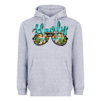 Heather Grey western howdy police sunglasses Heavyweight Hoodie - NancyCooperArtShop