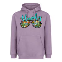 Lavender western howdy police sunglasses Heavyweight Hoodie - NancyCooperArtShop