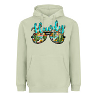 Matcha western howdy police sunglasses Heavyweight Hoodie - NancyCooperArtShop