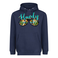 Navy western howdy police sunglasses Heavyweight Hoodie - NancyCooperArtShop