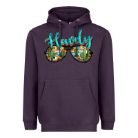 Plum western howdy police sunglasses Heavyweight Hoodie - NancyCooperArtShop