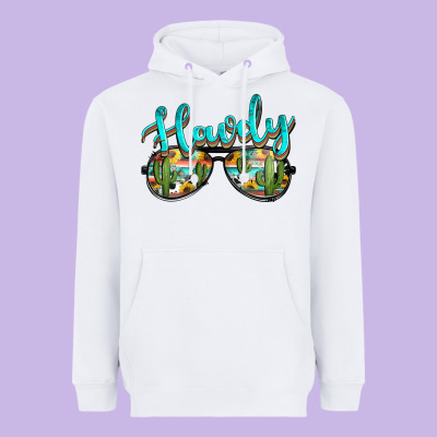 Western Howdy Police Sunglasses Heavyweight Hoodie Designed By Nancycooperartshop