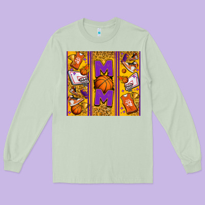 Basketball Mom Long Sleeve Tee Designed By Jasminsmagicworld
