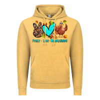 Vintage Mustard peace love thanksgiving Vintage Hoodie - Zillion Design Studio