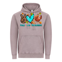 Peace Love Thanksgiving Vintage Hoodie | Teevron