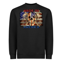 Black Made in America 4th of july Heavyweight Sweatshirt - CowGirlArtShop