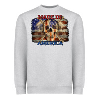 Heather Grey Made in America 4th of july Heavyweight Sweatshirt - CowGirlArtShop