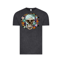 Vintage Black Halloween Skeleton Vintage Tee - CowhideDigitalArt