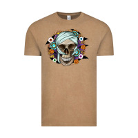 Vintage Coffee Halloween Skeleton Vintage Tee - CowhideDigitalArt