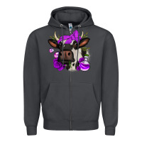 Smoke halloween roses cow Zipper Hoodie - Jasminsmagicworld