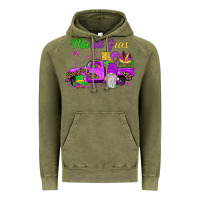 Vintage Olive mardi gras truck gnome Vintage Hoodie - JahusDesignShop