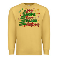 Antique Gold joy hope love peace christmas Premium Sweatshirt - MaliasSmallBusiness