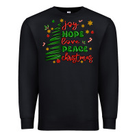 Black joy hope love peace christmas Premium Sweatshirt - MaliasSmallBusiness