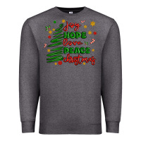 Charcoal Heather joy hope love peace christmas Premium Sweatshirt - MaliasSmallBusiness