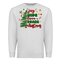 Dove Grey joy hope love peace christmas Premium Sweatshirt - MaliasSmallBusiness