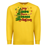 Lemon joy hope love peace christmas Premium Sweatshirt - MaliasSmallBusiness