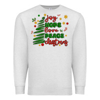 Oatmeal Heather joy hope love peace christmas Premium Sweatshirt - MaliasSmallBusiness
