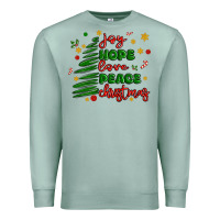 Seafoam joy hope love peace christmas Premium Sweatshirt - MaliasSmallBusiness