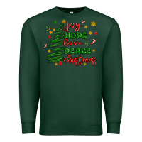 Sports Green joy hope love peace christmas Premium Sweatshirt - MaliasSmallBusiness